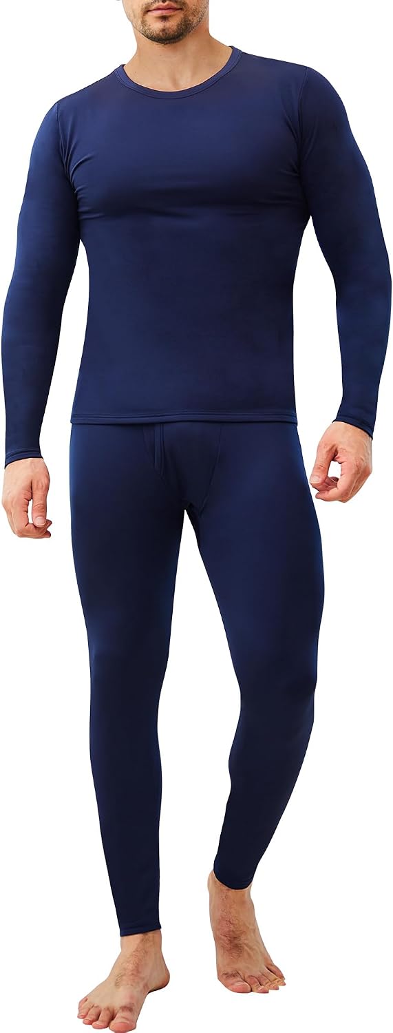 Thermal Underwear Men's Functional Underwear Ski Underwear Winter Thermal Underwear Set Warm Soft Functional Underwear Thermal Underwear Inner Fleece Thermal Undershirt Thermal