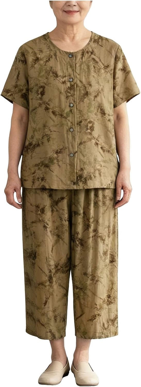 Printed cotton-linen set