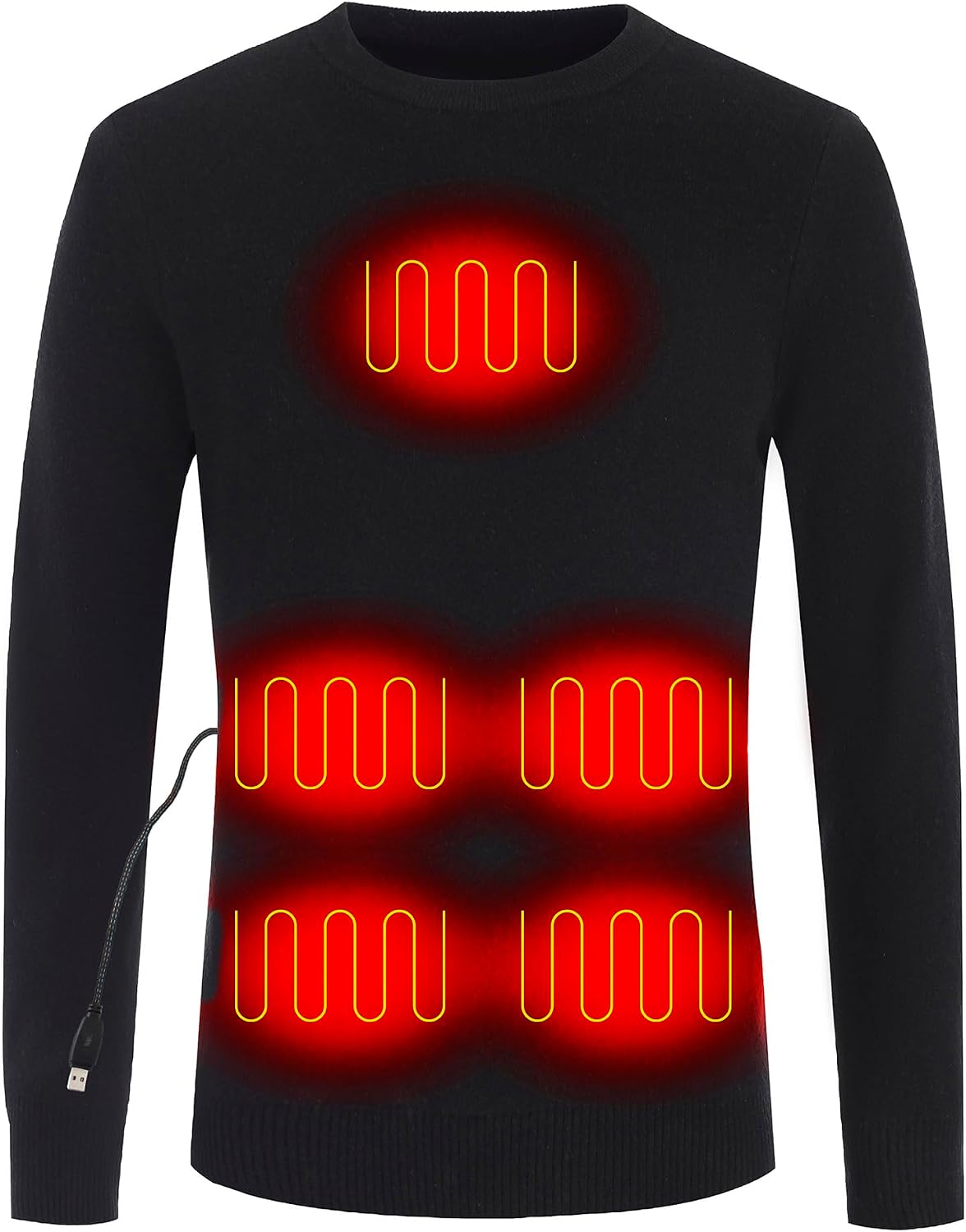 Heated Sweatshirt Warmer Apparel Pullover Sweater(NOT Included Batteries)