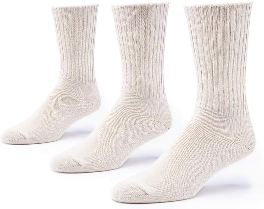 - Organic Cotton Classic Crew Socks - 3 Pairs - Unisex