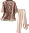 Casual two-piece set with frog-button closures