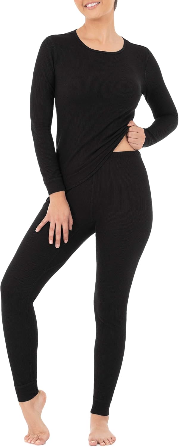 womens Micro Waffle Premium Thermal Set