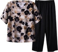 Printed short-sleeve set for older women