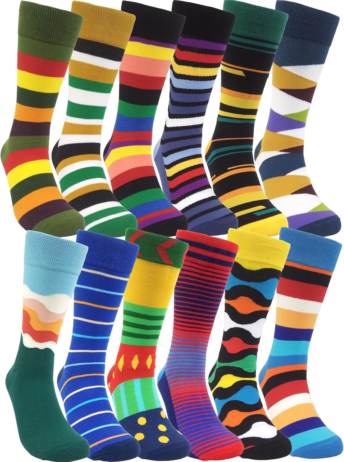 Mens Funny Pattern Dress Socks Crazy Design Cotton Socks Novelty Gifts for Men