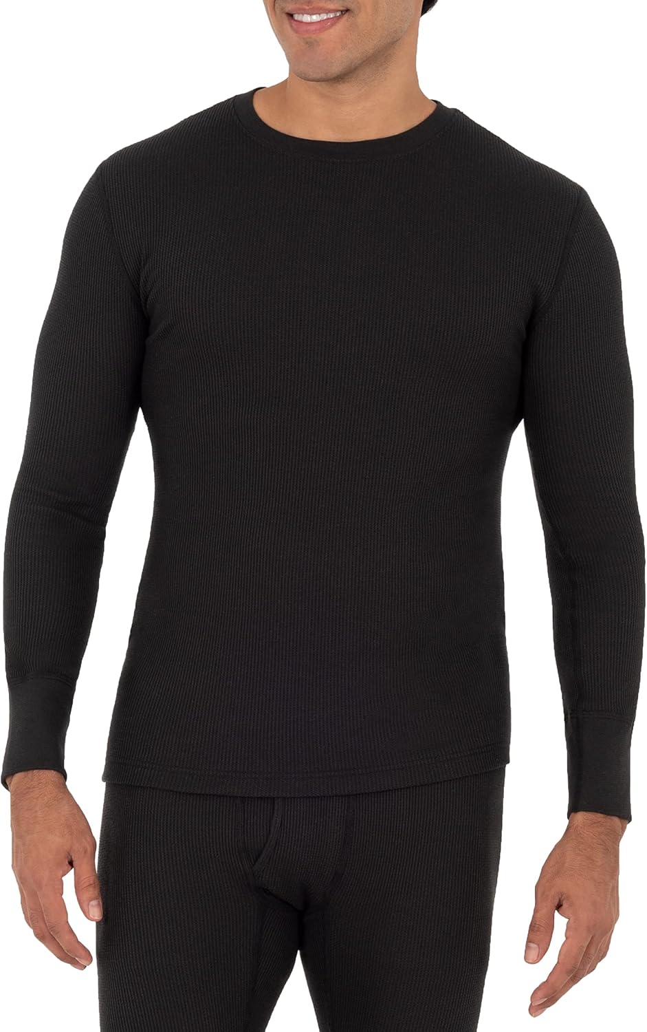 Men's Recycled Waffle Thermal Underwear Crew Top (1 and 2 Packs)