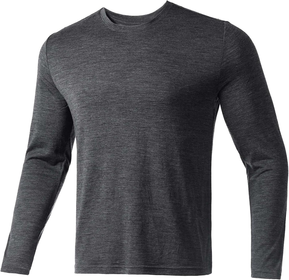 100% Merino Wool T-Shirt for Men's Long Sleeve Base Layers Odor Resistance for Outdoor Hiking, Running and Hunting