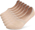 6 Pairs Unisex Thick Cushion Athletic Cotton Non Slip Low Cut Flat Liner No Show Socks